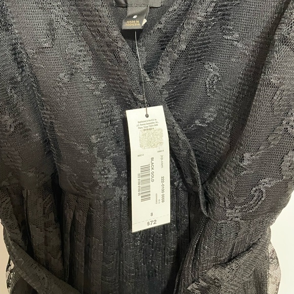 🌟 Worthington Black Lace & Gold Ombré Pleated Dress – Size 8 🌟 - Picture 8 of 9